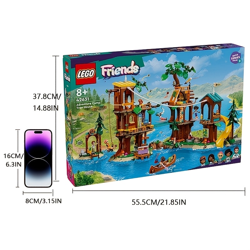 European Version, LEGO 42631 Friends Adventure Camp Treehouse Toy, Summer Toy Set with 5 Mini Dolls And 5 Animal Toy Dolls, Perfect Gift for Kids Aged 8 And Above, Holiday Gifts - Image 3