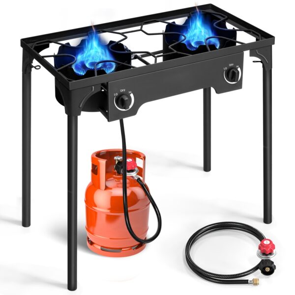 [Propane Outdoor Grill] 3/2/1 Burner Gas Propane Stove - Outdoor Camping Picnic Grill - For Outdoor, Garden, Gathering, Party - Image 8