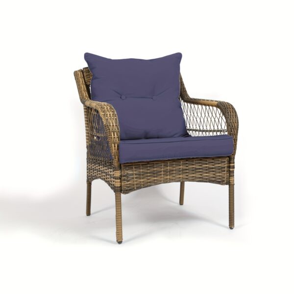 3pcs Patio Furniture Set, Outdoor Furniture With Soft Cushion And Glass Table, All-Weather Manual Weaving Wicker Rattan Patio Chairs For Garden, Backyard, Porch, Poolside - Image 9