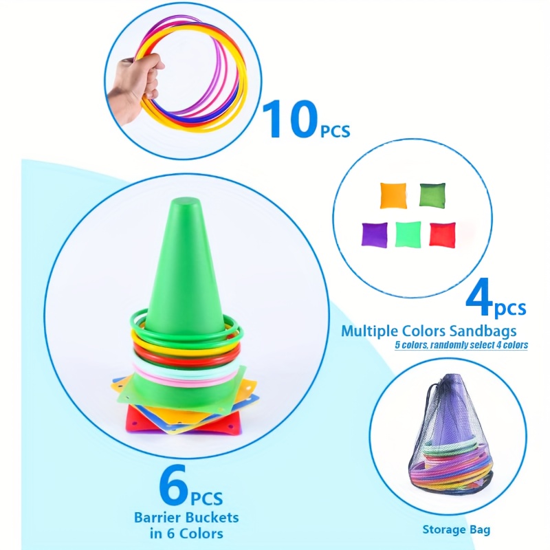 Coordination and Reaction Training Kit Backyard Training Cones and Hoop Combo Set - Image 2