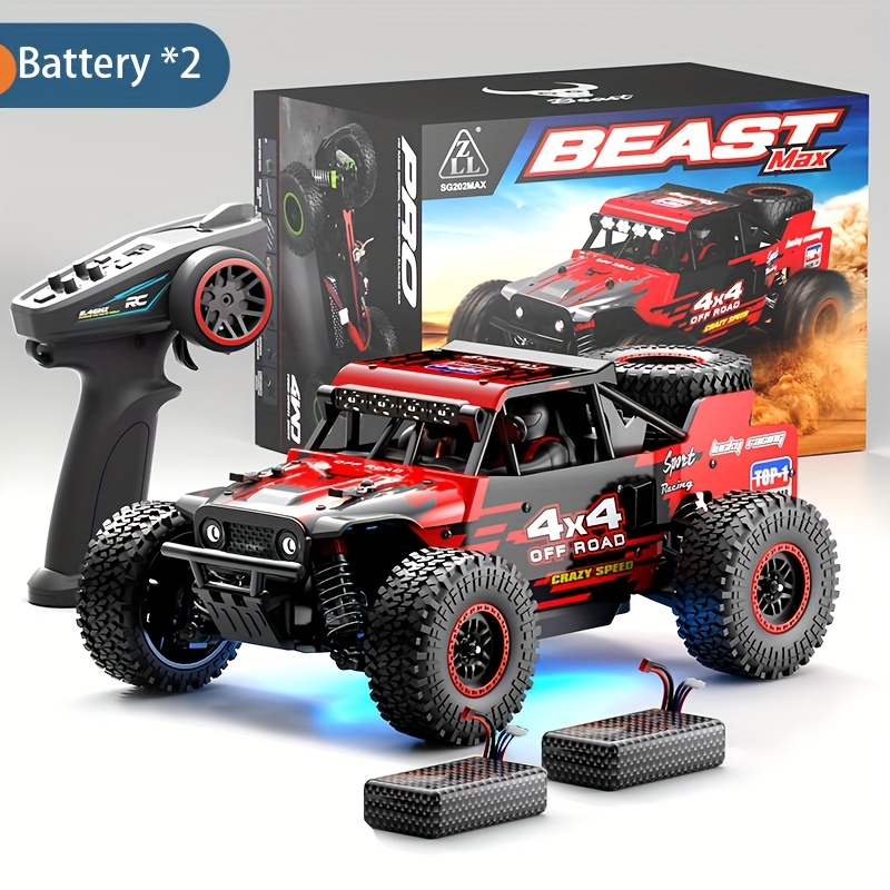 4WD RC Off-Road Monster Truck 1:20 - 34+ MPH Brushless Speed, Reinforced Metal Frame, Programmable LED Light Show | All-Terrain Remote Control Car, Toy Gift for Kids, Teens, Adults, Hobby Grade Racer - Image 5