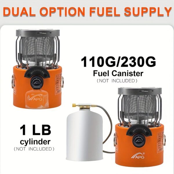 [1pc Portable Propane Heater] 1pc Portable 9000 BTU Propane Heater & Stove Combo | Stainless Steel with Powder Coated Finish, Foldable Legs | For Camping, Hiking, Picnics & Winter Heating, Indoor/Outdoor Use, No Electricity Needed, Compact Design, Durable Construction - Image 13