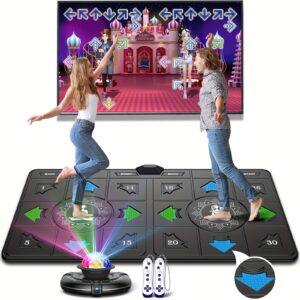 Dance Mat For Kids And Adults - Double User Wireless Dancing Mat, Exercise & Fitness Dance Step Pad Game For TV, Musical Electronic Dance Mats With HD Camera, Gift For Girls & Boys Ages 3+