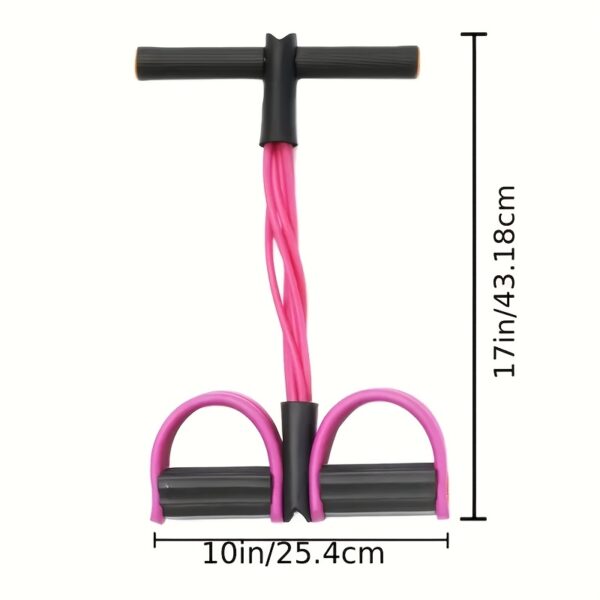 [6-Tube PVC Fitness Rope] 6-Tube PVC Fitness Pedal Rope | Multi-Functional Stretching and Training Equipment for Abdominal, Waist, Arm, and Leg Muscle Toning | Home Exercise Gear for All Users - Image 3