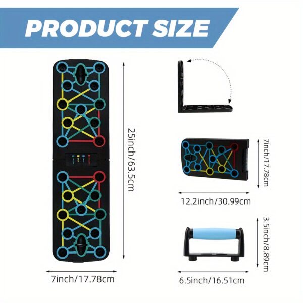 11 - Piece Foldable Push - Up Board Set, Multi - Functional Home Fitness Portable Push - Up Rack Auxiliary Device - Image 2