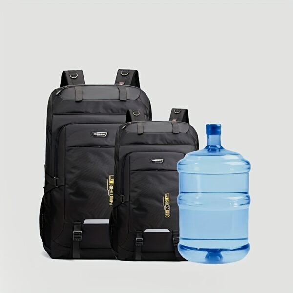 YOBENKI Large Capacity Travel Backpack with Laptop Compartment, Adjustable Shoulder Straps, Lightweight Polyester Lining for Hiking, Camping, Business & Daily Use - Black, Backpack for Travel, Camping Gear, Sleek Design, Secure Zipper Closure - Image 16