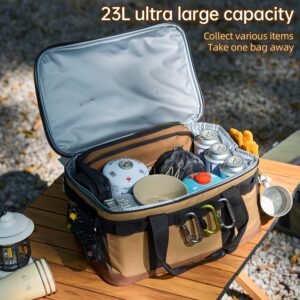 [Tactical Insulated Cooler] Large Capacity Outdoor Tactical Insulated Cooler Bag | Durable Multi-Use Cooler with Carry Handles & Reinforced Handles for Camping, Hiking Essentials