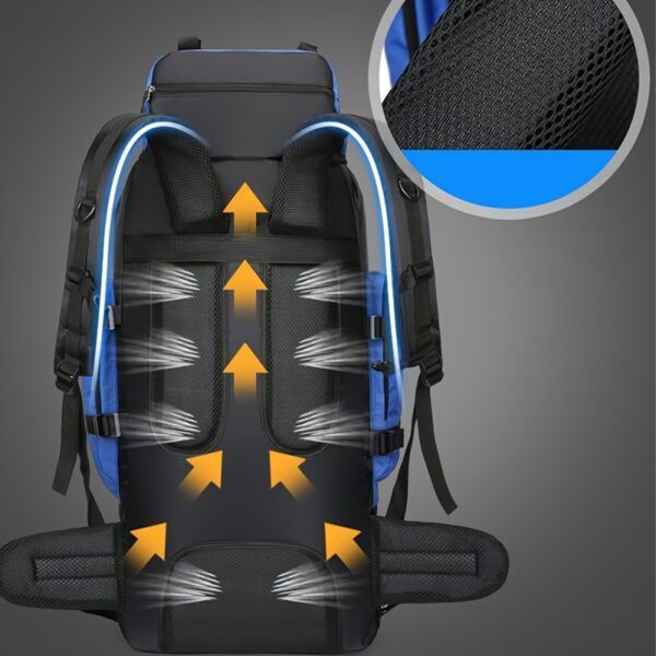 [Lightweight Backpack] Durable, Lightweight Hiking Backpack | Large Capacity Outdoor Trekking and Camping Bag with Adjustable Straps, Drawstring Closure, and Multiple Compartments for Men and Women - Image 11