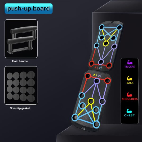 [Home Gym Push-Up Trainer Board] Versatile Push-Up Board for Home & Gym - Chest Muscle Trainer, Strength Training Aid, Non-Electric, Durable PP Material, Black - Image 7
