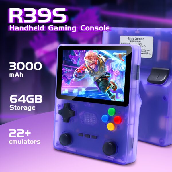 R39S Handheld Retro Game Console - 4.0 Inch IPS Screen, 7-Hour Work Time, Powerful & Flexible System with USB/Rechargeable Lithium Battery, Multiple Game Options for PC, PSP Style Gaming Console, Gaming Accessories, Playful Design, Durable Construction
