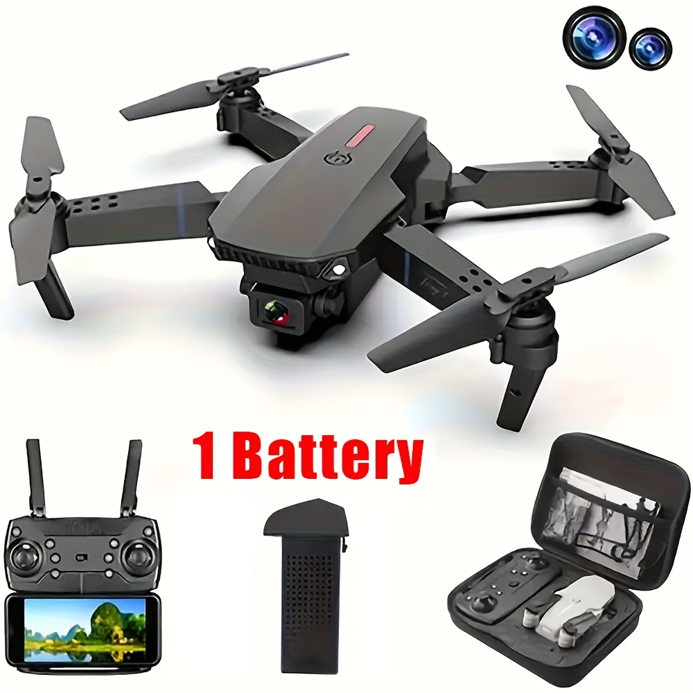 E88 E99 Foldable 1080P Drone, Equipped with Single/Dual/Three Cameras, Height Control, Optical Flow Positioning, Application Control And Obstacle Avoidance - Holiday Gift - Image 3