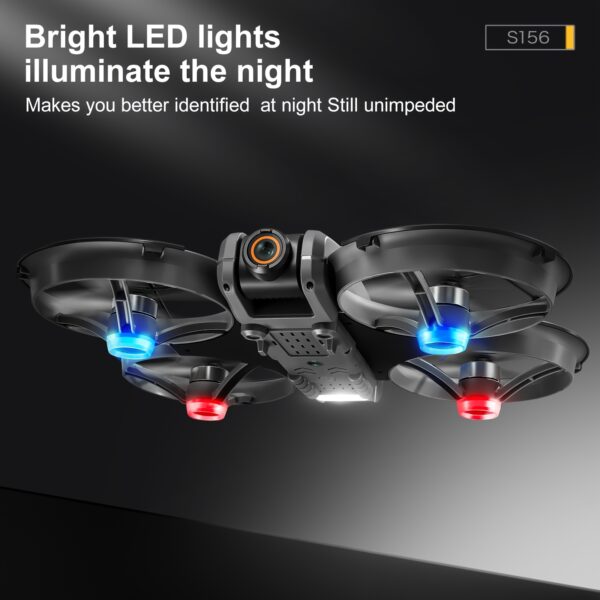 S156 Drone with 4.92" Remote Controller, Brushless Motor, Optical Flow Positioning, Wi-Fi FPV Quadcopter, One-Button Takeoff/Landing, Indoor/Outdoor, Beginner-Friendly Drone with Long Flight Time - Ideal Gift for Adults & Drone Enthusiasts, High Quality Drone, Outdoor Flying, Vibrant Style, Sleek Design, Durable Construction, Efficient Motors - Image 8