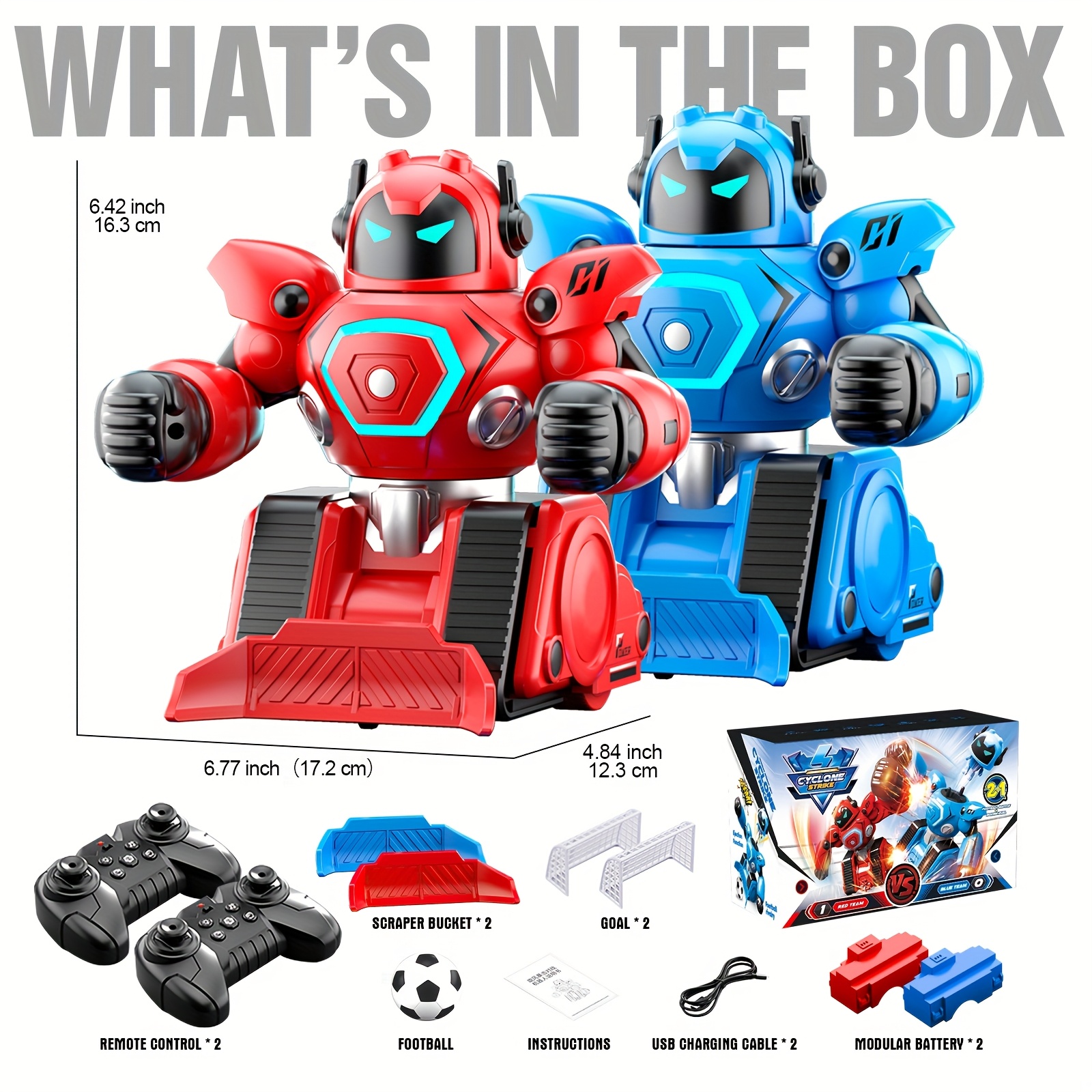 Remote Control Fighting Robot 2pcs Set, with Adjustable Sound And Light Remote Shooting Battle Robot, Fun Electronic Battle Robot Toy, Christmas Birthday Gift for Boys Over - Image 3