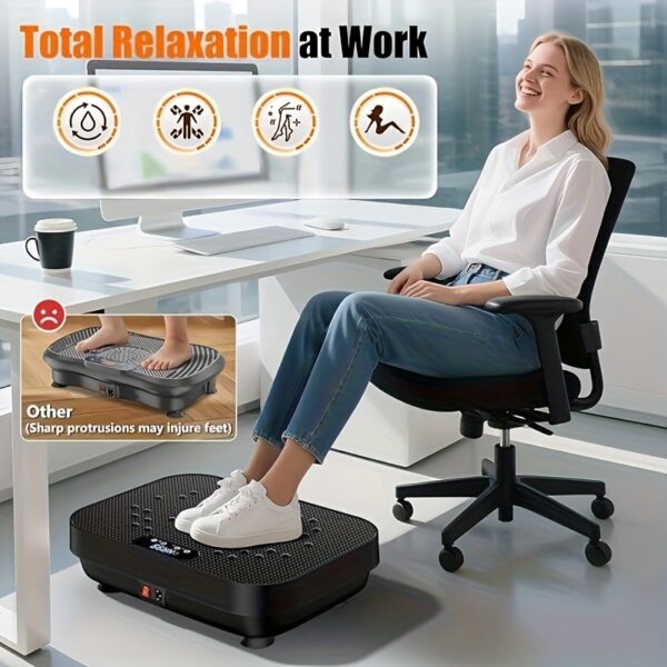 Vibration Fitness Platform for Home Use, Multifunctional Full Body Exercise Machine | 99 Adjustable Speeds + 8 Smart Modes | 330 lbs Capacity | Includes Resistance Bands with Silent Non-Slip Design | Perfect Gift for Parents and Friends | Health Festival Gift Recommended, Without Battery - Image 5