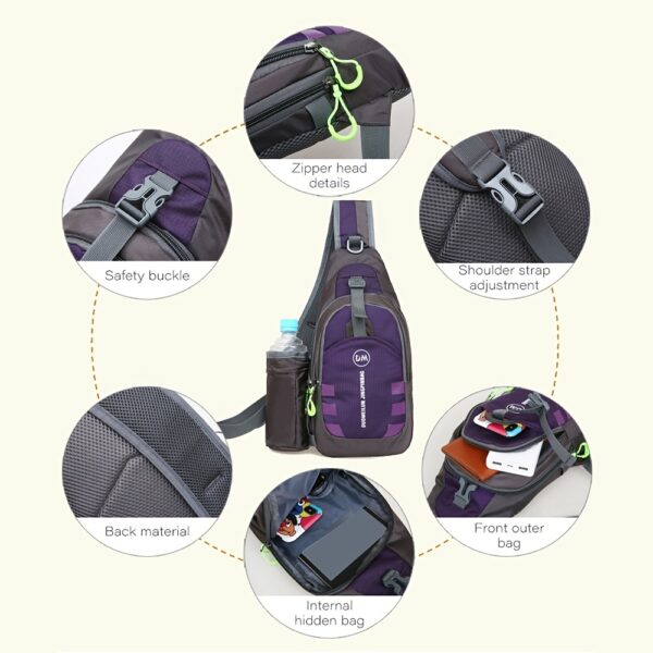 [eonothem Sling Bag] eonothem Unisex Chest Sling Bag | Large Capacity, Adjustable Strap, Zipper Closure, Multiple Colors - Compact Crossbody Bag for Gym, Commuting & Travel - Image 12