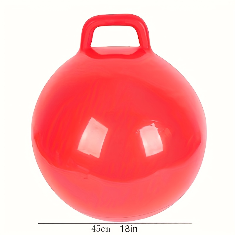 PVC Bounce Balls with Handles, 18-Inch Durable Jumping Sports Ball, Multi-Color Set, with Outdoor Games, School Activities, and Holiday Gifts for Ages 3-12 - Image 2