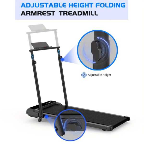 Walking Pad Under Desk Treadmill, Portable Small Treadmills For Home And Office, 3.5HP Super Quiet Brushless Motorized Walking Jogging Running Machine With Remote Control, Without Battery - Image 13