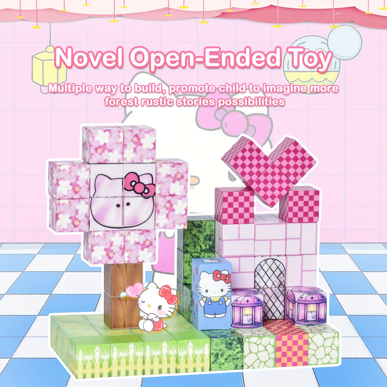 Sanrio'S for hello kitty 100 - Piece Magical STEM Set: Build Enchanting Bow - Castle Kingdoms - Image 3