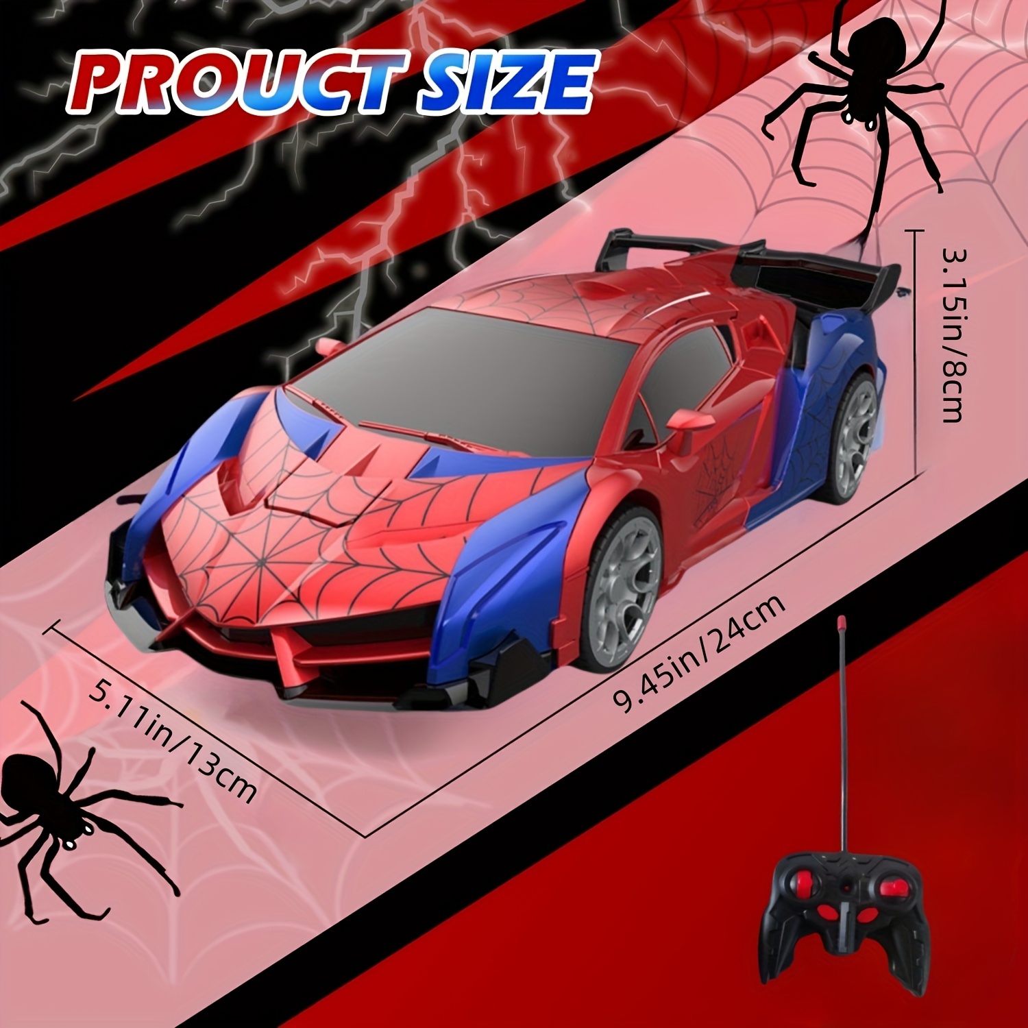 Remote Control Car, One-button Transform Robot Spider Transformer Toy Car With Cool LED Headlights, 2.4Ghz 1:18 Scale, 360 Degree Rotation Drift, Christmas Birthday Gift For Boys And Girls - Image 9