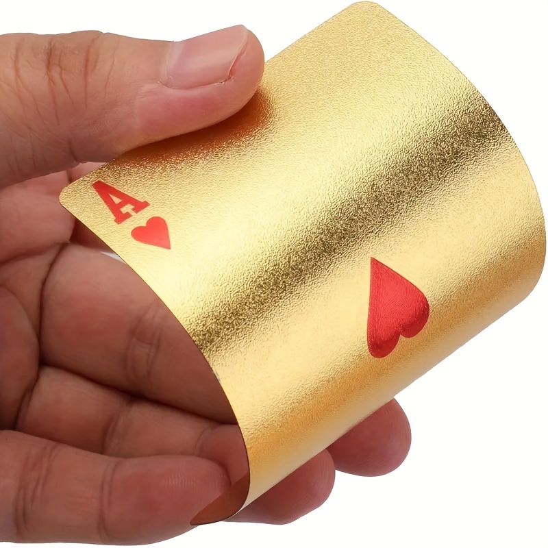 Golden Foil Waterproof Plastic Playing Cards Set - Party Game Gift (Golden/Silvery/Pink) - Image 9