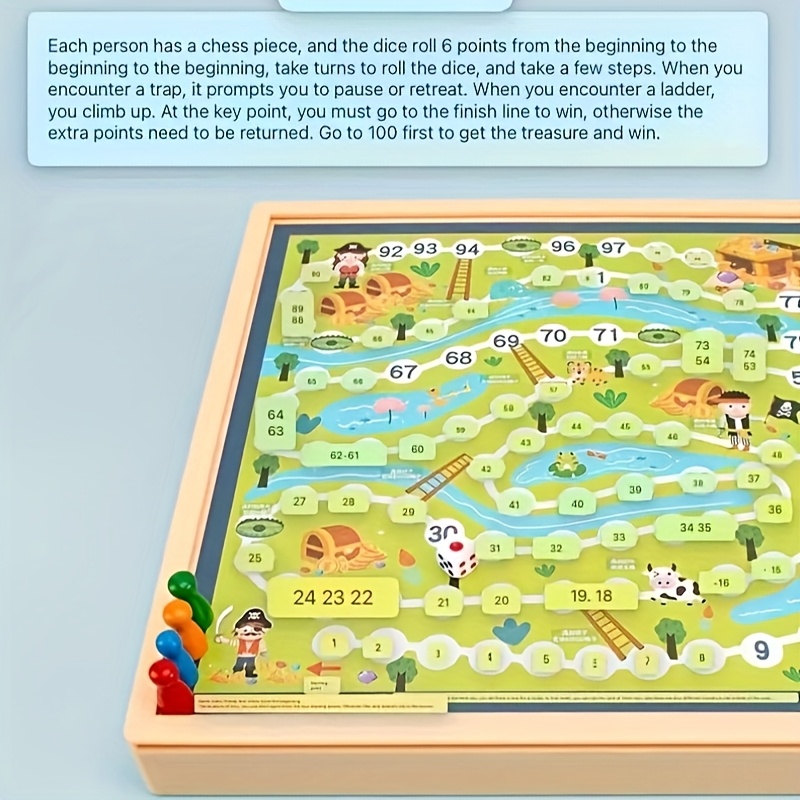 3in 1 Multi-function Chess, 3 Optional, Multi-function Chess Games, Chess, Checkers, Chess, Flying Chess, Checkers, Adventure Chess, All-round Board Games, Jigsaw Puzzles, Enhanced Emotions - Image 11