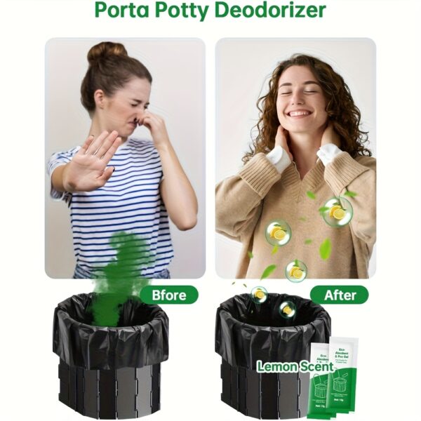 [Portable Toilet Gel] 30/60 Packets Portable Toilet Gel - Deoxyribonucleic Acid (DNA) & Water, 0. Protein Powder, 0. Collagen - Hypoallergenic, 50x Coverage, 30g Gel Powder for Camping, Hiking, Emergency Outdoor Toilet, Camping Toilet, Hiking Essentials, Portable Gel Powder, Collagen Powder - Image 8