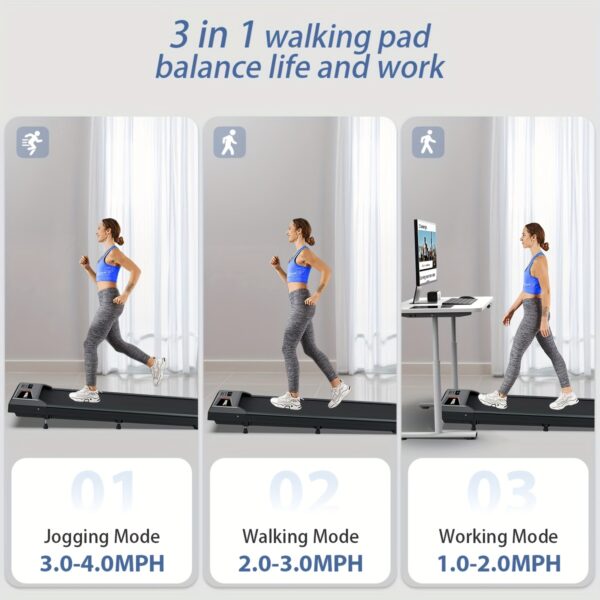 Walking Pad with Incline, Under Desk Treadmill for Home Office, Voice Control Smart Treadmills Compatible with ZWIFT KINOMAP APP, Treadmills for Home/Office 265lbs Weight Capacity - Image 6