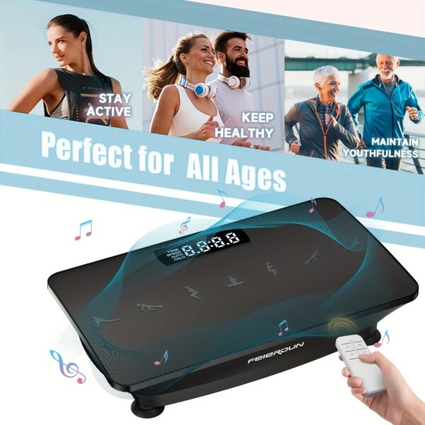 Vibration Plate Exercise Machine, Whole Body Workout Power Vibrate Fitness Platform Vibration Plate for Lymphatic Drainage, Silent Motor Speed Control, Body Shaping for Home Workout-Ideal Fitness Gift - Image 8