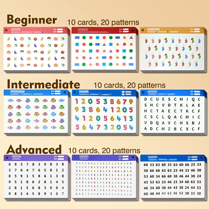 Concentration And Observation Training: Find The Same Game Cards - Fruits, Animals, And Letters - No Battery Required - Image 10