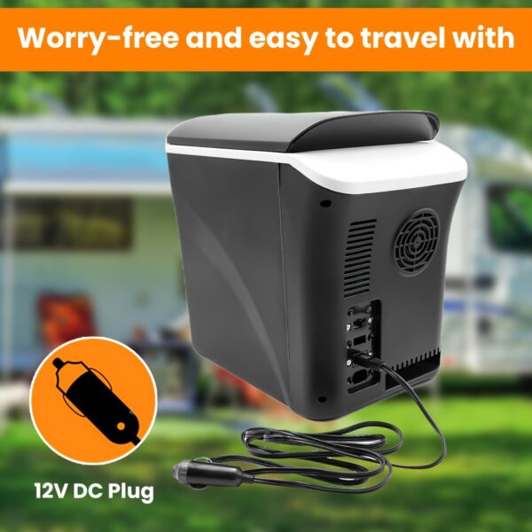 [Mini Fridge] 3gal Mini Fridge | Cools Drinks to -7°C Or Heats Food Up to 65°C, Fits 12x330ml Cans, Compatible with 12/24V DC, Energy-efficient, Low Noise, And Shockproof Design - Image 5