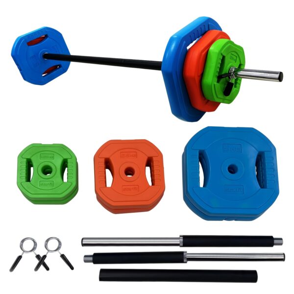 Adjustable Barbell Weight Set, Adjustable Free Weights for Home And Gym Workout, 40LB, Black - Image 3