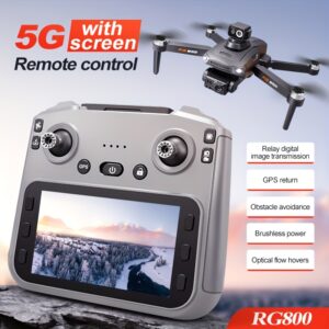 [5G Dual-mode Folding Drone]4K Optical Flow GPS Drone with WIFI FPV | Servo Gimbal Stabilization + Dual-lens Switch Aerial Photography | Two Batteries for 50-minute Long Battery Life + Omni-directional Obstacle Avoidance | USB Charging, Smart Follow/ One-key Return, Easy to Operate | Ideal Gift for Men/ Birthdays/ Festivals