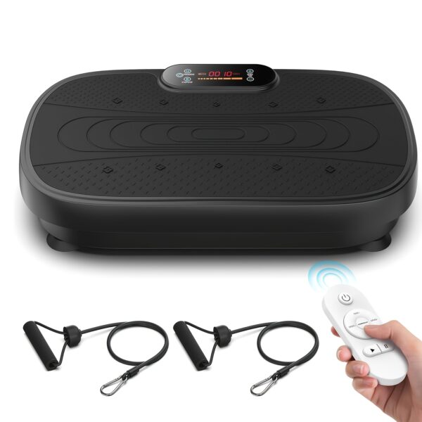 Vibration Plate/Mini Exercise Bike: Portable Under Desk Pedal Exerciser With Adjustable Resistance, LCD Display, Compact Space-Saving Design For Home & Office Leg Workouts, Without Battery - Image 4