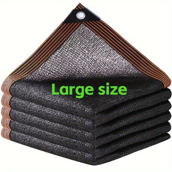 [Black Sunshade Net] Extra-Large Black Sunshade Net | HDPE Mesh Fabric for Greenhouses, Patios, Plants, Gazebos & Porches - 16.5x33ft & 13x26ft Sizes Available with Grommets