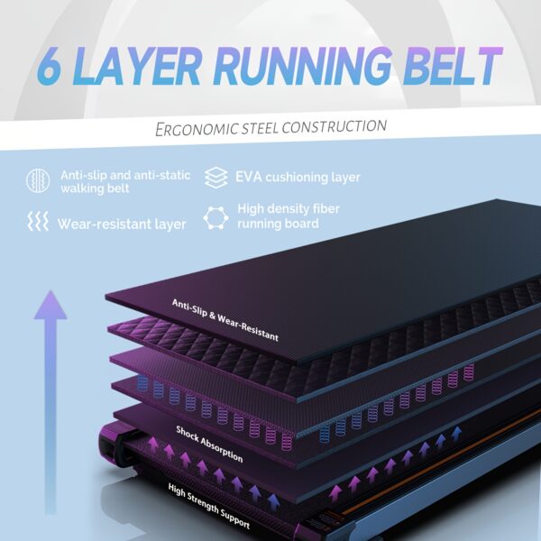 Walking Vibration, 3in 1 Under Desk Treadmill, 2.5HP Low Noise Walking Treadmill Pad, Portable Treadmills for Home Office, Space-saving|Basic Mini Stepper with 220lbs Load Capacity, Gifts for Effective Exercise - Image 9