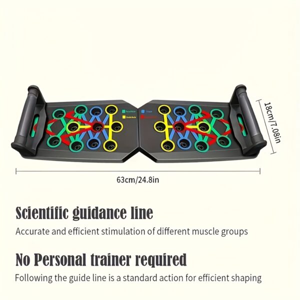 1/2pcs Essential Multifunctional Push-Up Trainer - Strengthen Chest Muscles, Improve Posture, Enhance Overall Fitness - PVC Material with Colorful Indicators, Perfect for Home and Gym Workouts, Home Fitness Equipment | Durable Exercise Gear, Push-Up Bars - Image 2