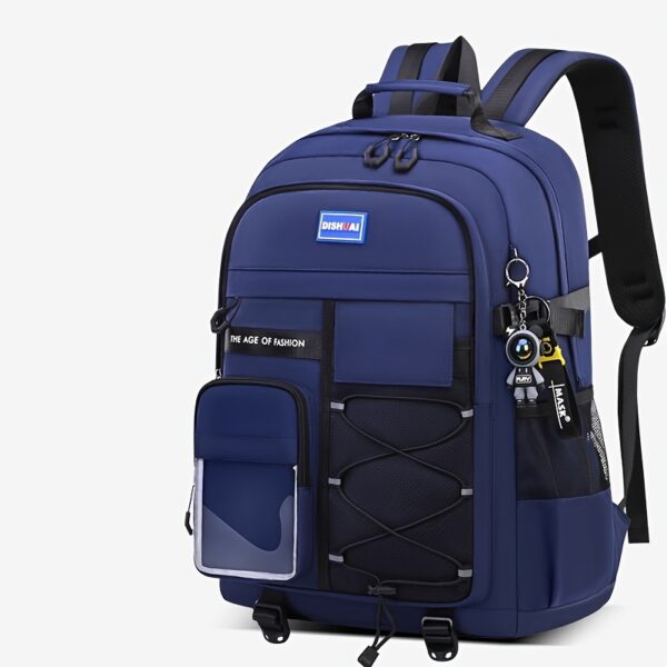 [Nylon Casual Backpack] Durable Nylon Casual Backpack - Large Capacity, Spine Protection, Zipper Closure - Hand Wash, for High School Middle School - Image 13