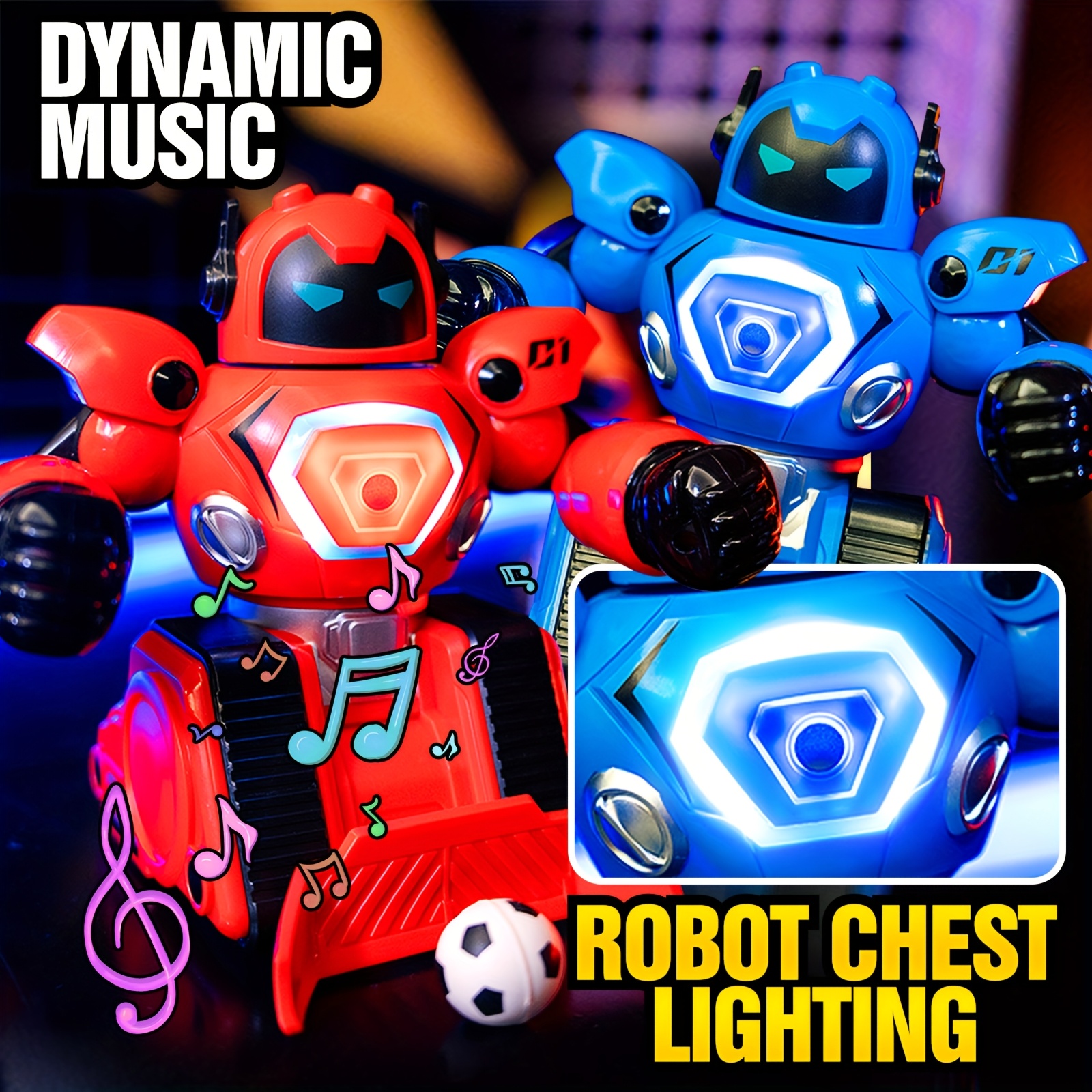 Remote Control Fighting Robot 2pcs Set, with Adjustable Sound And Light Remote Shooting Battle Robot, Fun Electronic Battle Robot Toy, Christmas Birthday Gift for Boys Over - Image 2