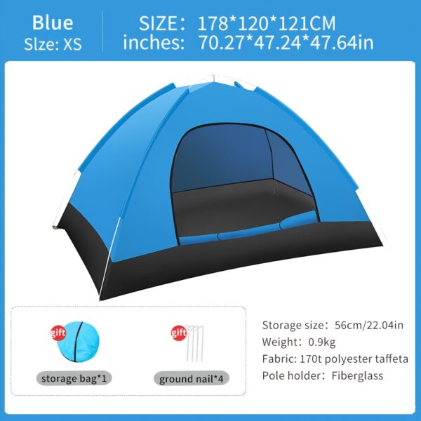 [Camping Tent] Outdoor Camping Tent, Automatic Portable Folding Tent, Easy to Set Up, Convenient to Carry, Comes with a Storage Bag, Single-Person Camping Tent - Image 3