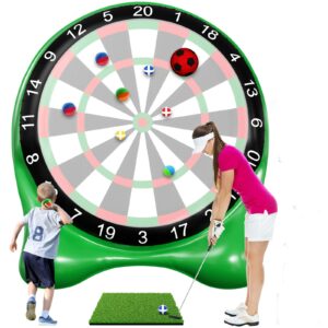 Inflatable Soccer Dart Board, Giant Kick Darts, Indoor Outdoor Lawn Yard Games for Kids Adults Family, Big Jumbo Carnival Games for Party | 6ft Dart Boards with Pump