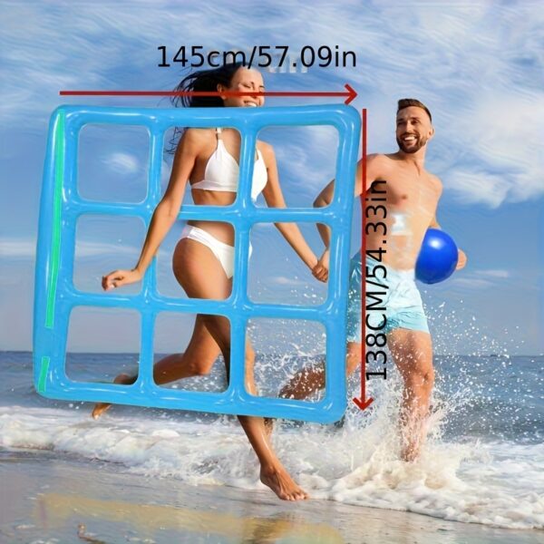 Inflatable Tic-tac-toe Throwing Game, Summer Water Entertainment, Family Interaction, Nine-square Grid, Beach Ball Throwing. - Image 2