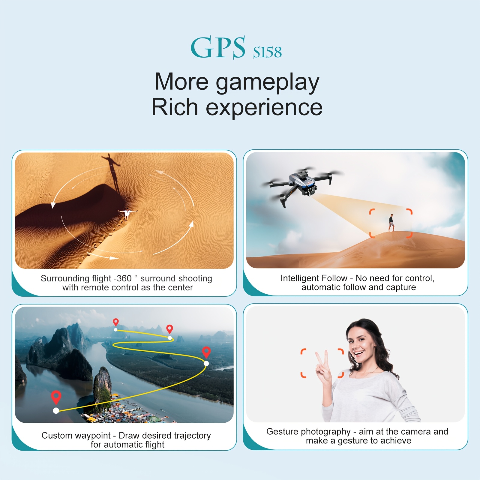 GPS Drone With 4K Camera For Adults Beginner, 42Min Flight Time 2 Batteries, Optical Flow, 5G Transmission Foldable FPV RC Quadcopter Brushless Motors, No Obstacle Avoidance, GPS Auto Return Home, Intelligent Follow Me Christmas Halloween Gifts - Image 4