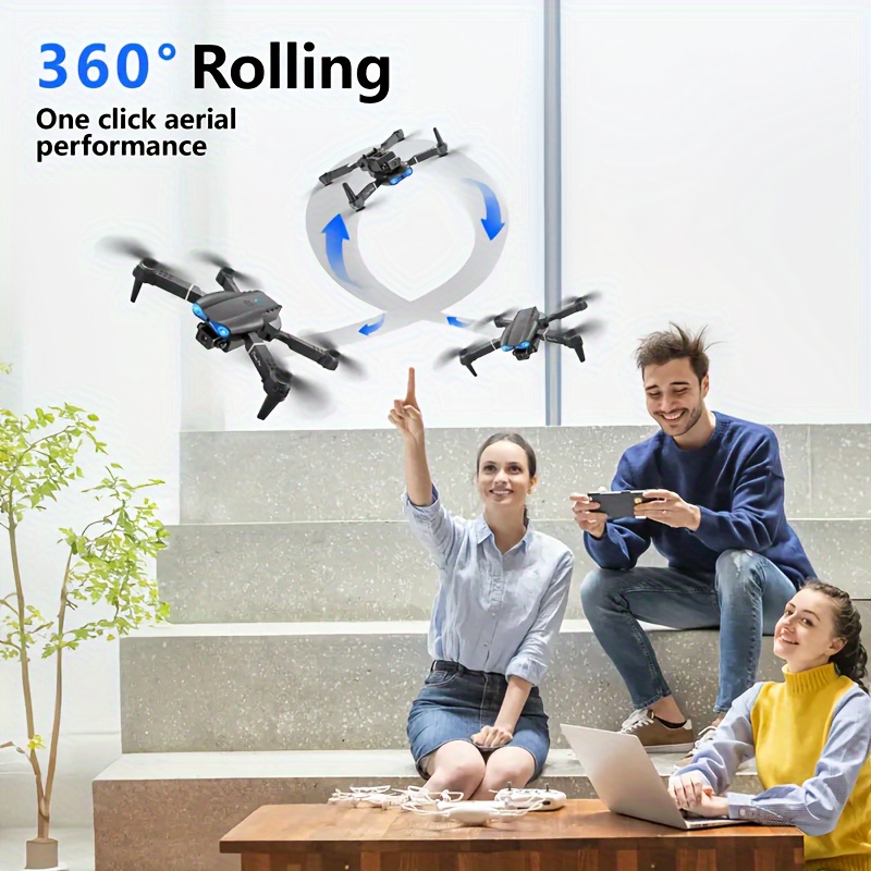 RC Drone with Dual Cameras, 2 Batteries, Foldable RC Drone, Brushless Motors, Optical Flow Positioning, Smart Follow, Indoor And Outdoor Discount Drones, Beginner Birthday, Christmas, Halloween Gifts - Image 10