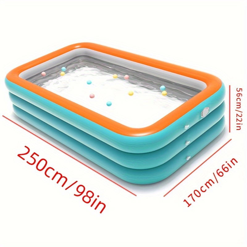 Extra-Large Inflatable Ocean Ball Pool for Adults & Families - Durable PVC, Easy Setup, Space-Saving Design for Outdoor Summer Entertainment, Family-friendly activity, Perfect for Backyard Fun, Poolside Entertainment|Stunning Display|Easy Setup Pool, Inflatable Pool Toy - Image 5