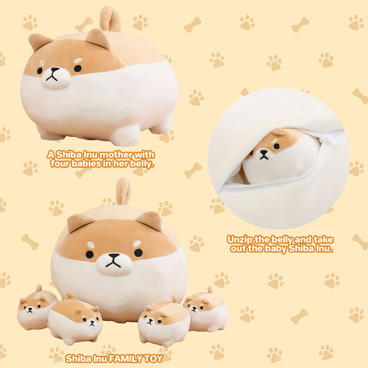 Cute Shiba Inu Plush Toy, Kawaii Soft Stuffed Dog Pillow for Kids And Adults, Squishy Animal Plushie for Home Decor, Cozy Throw Pillow, Adorable Birthday Gift for Girls And Boys - Image 5