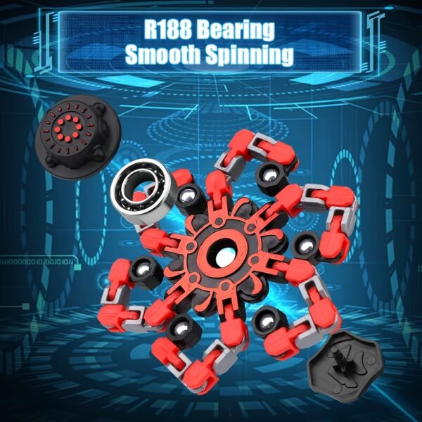 10/15pcs Random Fidget Spinners, DIY Deformable Robot Fingertip Toys, Decompression Spinner, Deformable Creative Mechanical Gyro Toys, Party Supplies - Image 6