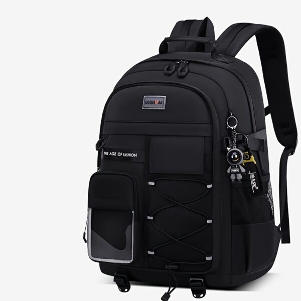[Nylon Casual Backpack] Durable Nylon Casual Backpack - Large Capacity, Spine Protection, Zipper Closure - Hand Wash, for High School Middle School - Image 12