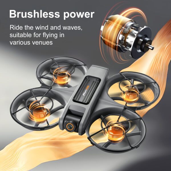 S156 Drone with 4.92" Remote Controller, Brushless Motor, Optical Flow Positioning, Wi-Fi FPV Quadcopter, One-Button Takeoff/Landing, Indoor/Outdoor, Beginner-Friendly Drone with Long Flight Time - Ideal Gift for Adults & Drone Enthusiasts, High Quality Drone, Outdoor Flying, Vibrant Style, Sleek Design, Durable Construction, Efficient Motors - Image 2