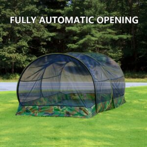[Portable Camping Tent] Portable & Breathable Mesh Camping Tent | Foldable, Mosquito-Proof, Easy Setup, Dual-Sided Zipper - Outdoor Adventures, Camping Accessorie