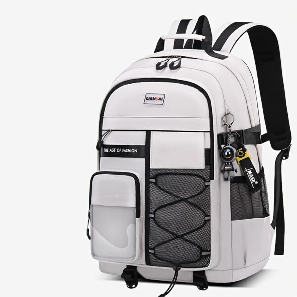 [Nylon Casual Backpack] Durable Nylon Casual Backpack - Large Capacity, Spine Protection, Zipper Closure - Hand Wash, for High School Middle School - Image 11